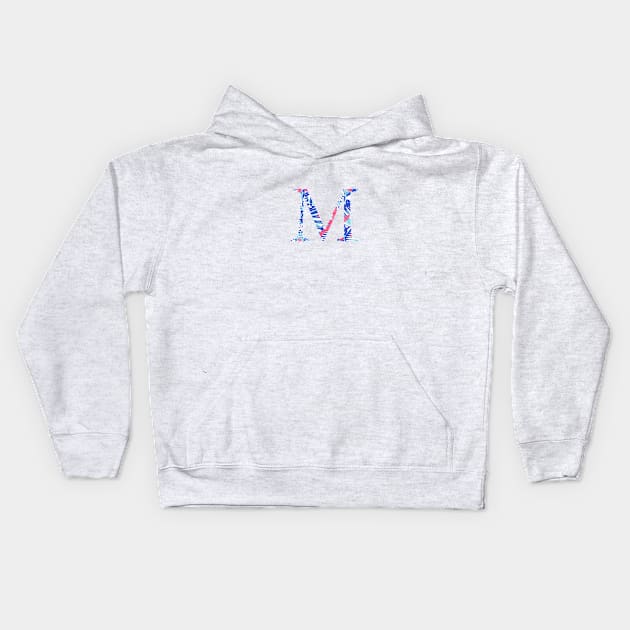 Mu Tropical Letter Kids Hoodie by AdventureFinder